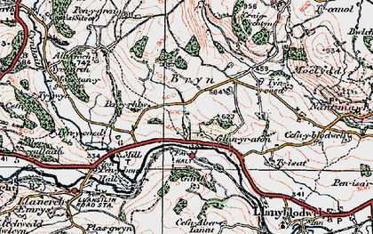 Old map of Glan-yr-afon in 1921