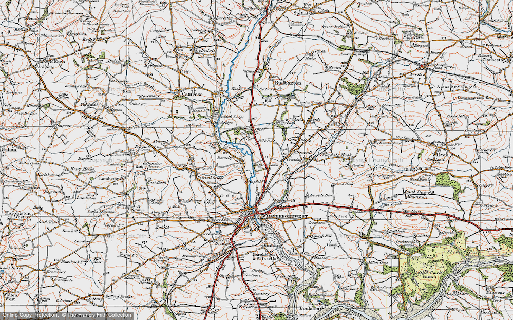 Old Map of Glanafon, 1922 in 1922