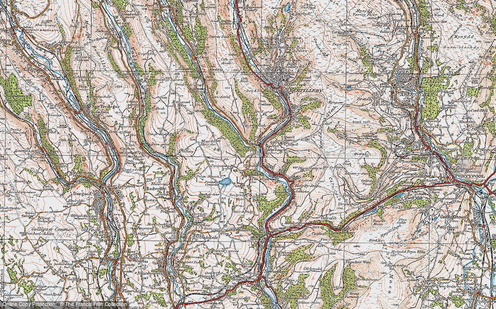 Old Map of Glandwr, 1919 in 1919