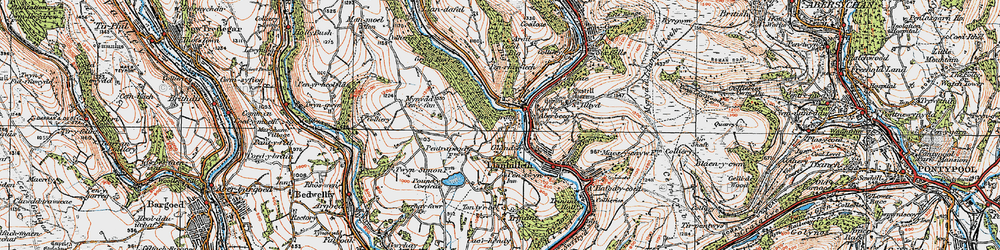 Old map of Glandwr in 1919