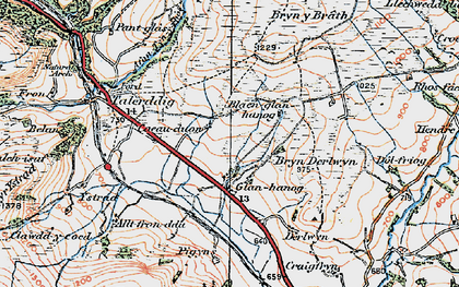Old map of Glanhanog in 1921