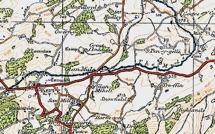 Old map of Borfa-wen in 1920
