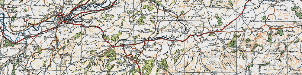 Old map of Borfa-wen in 1920