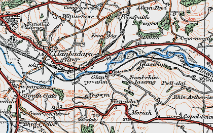 Old map of Glanrafon in 1922