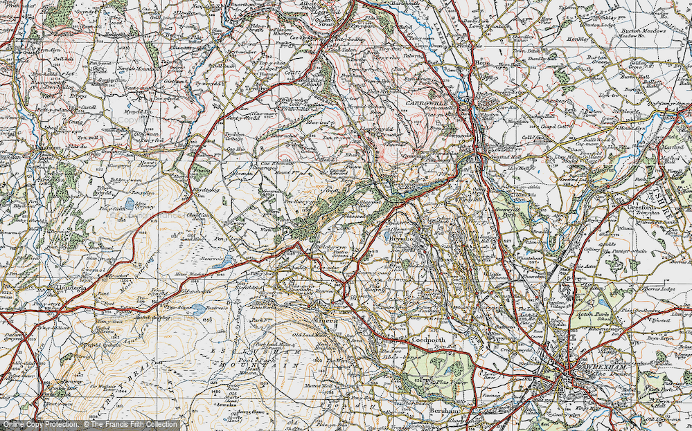 Old Map of Glascoed, 1924 in 1924