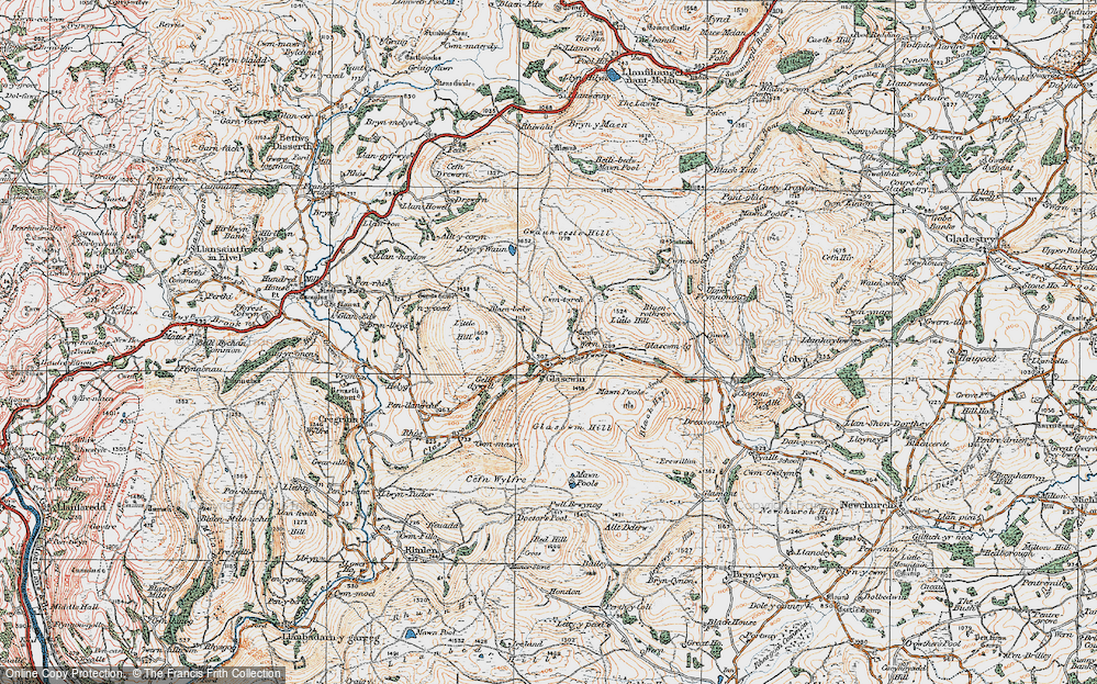 Old Map of Glascwm, 1919 in 1919