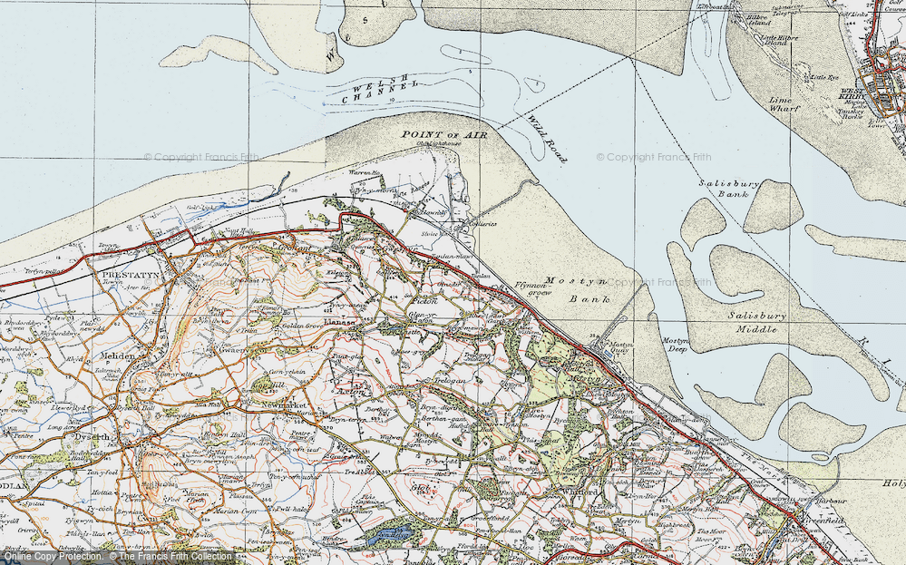 Old Map of Glasdir, 1924 in 1924