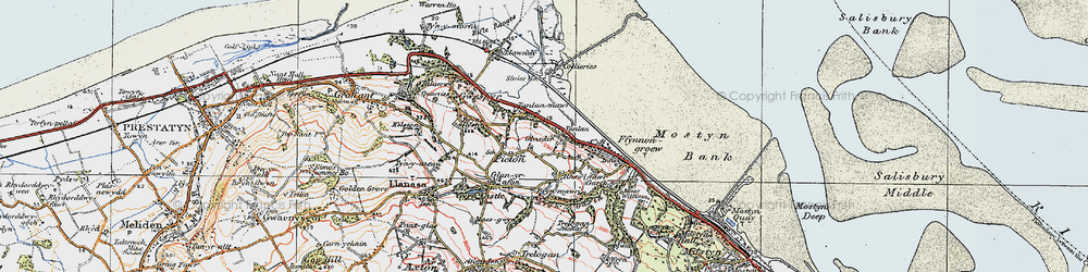 Old map of Glasdir in 1924