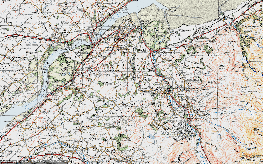 Old Map of Glasinfryn, 1922 in 1922