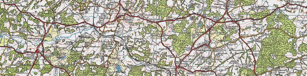 Old map of Blackbush Wood in 1921