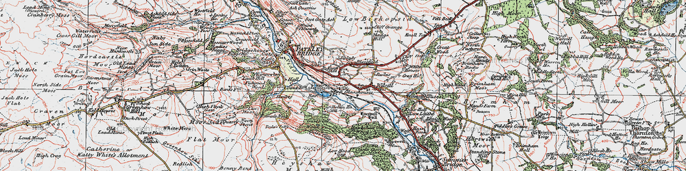 Old map of Brownstay Ridge in 1925