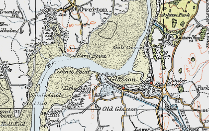 Old map of Glasson in 1924