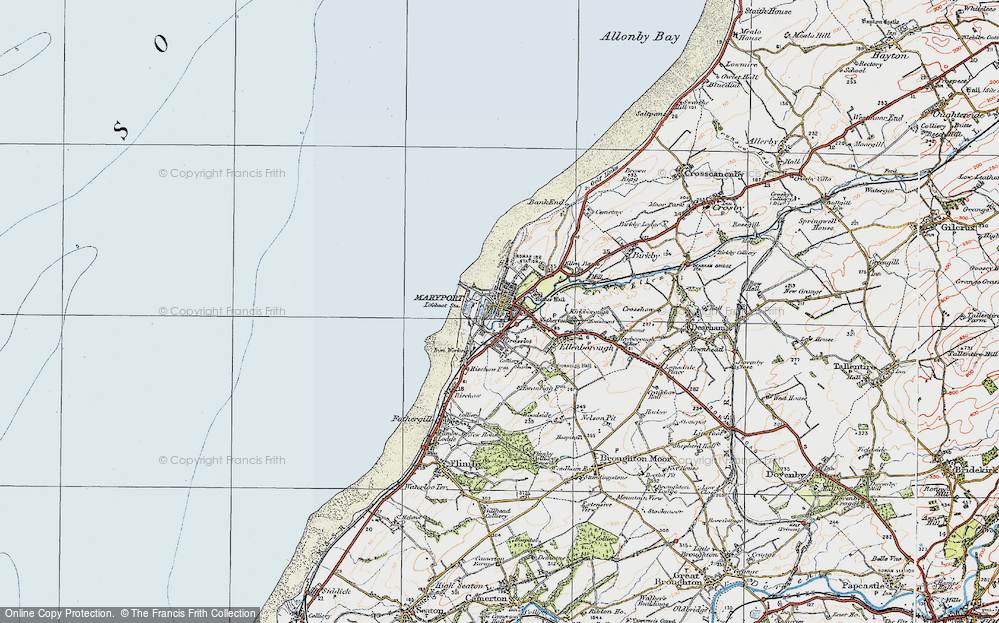 Old Map of Glasson, 1925 in 1925