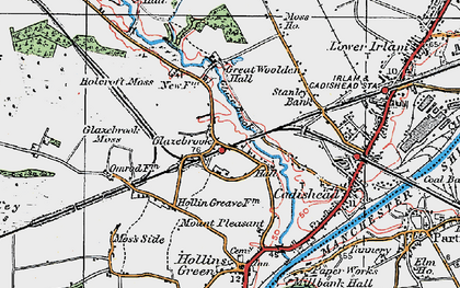 Old map of Holcroft Moss in 1923
