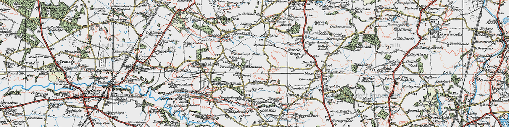 Old map of Gleadmoss in 1923