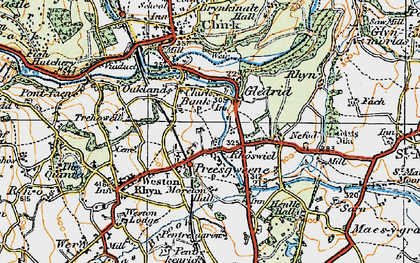 Old map of Gledrid in 1921