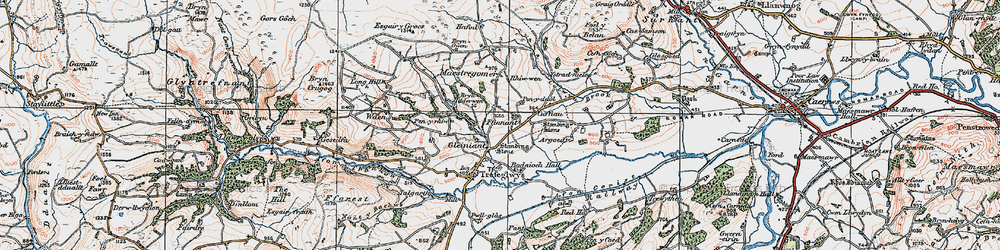 Old map of Ystradfaelog in 1921