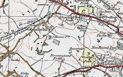 Old map of Glenfield in 1921