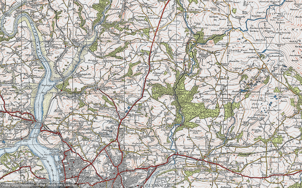 Old Map of Glenholt, 1919 in 1919