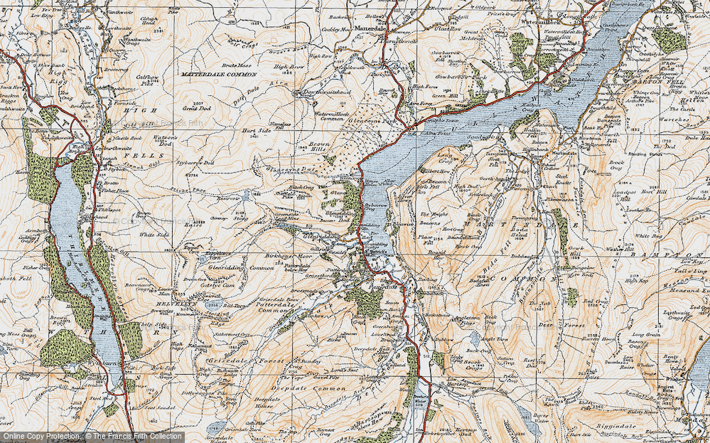Old Map of Historic Map covering Blowick in 1925