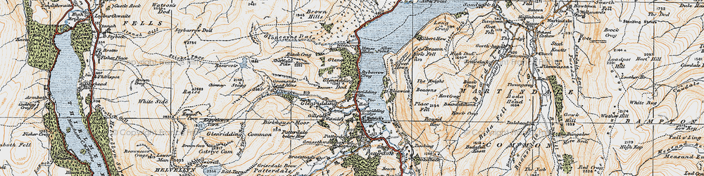 Old map of Glenridding in 1925