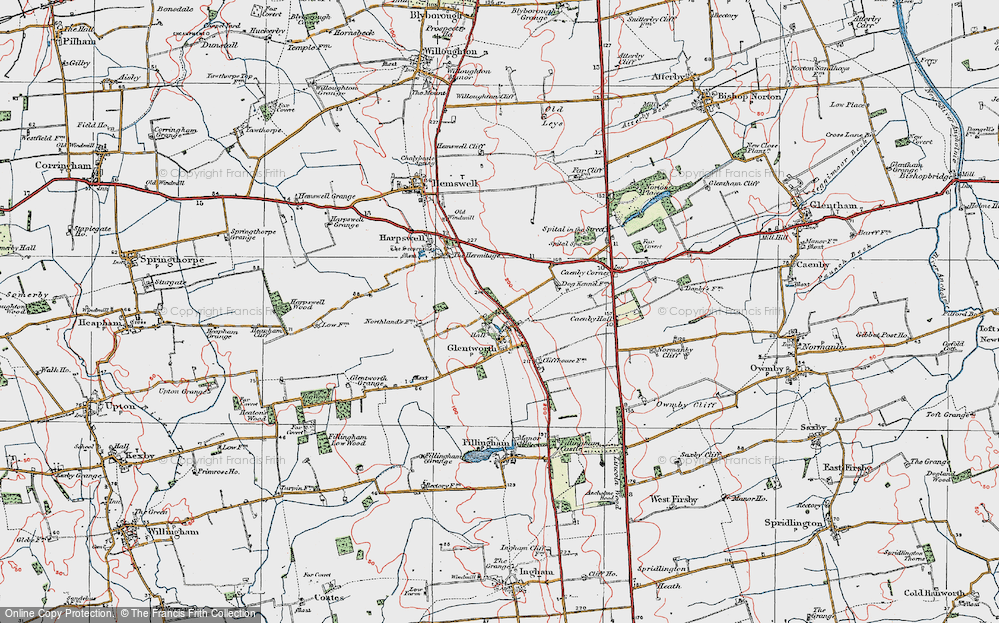 Old Map of Glentworth, 1923 in 1923
