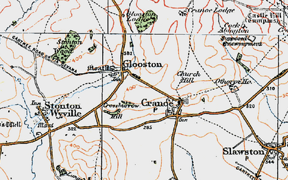 Old map of Glooston in 1921