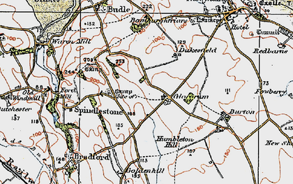 Old map of Glororum in 1926