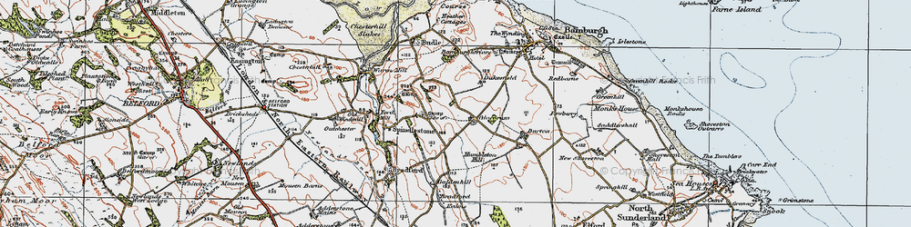 Old map of Glororum in 1926