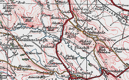 Old map of Aldery Cliff in 1923