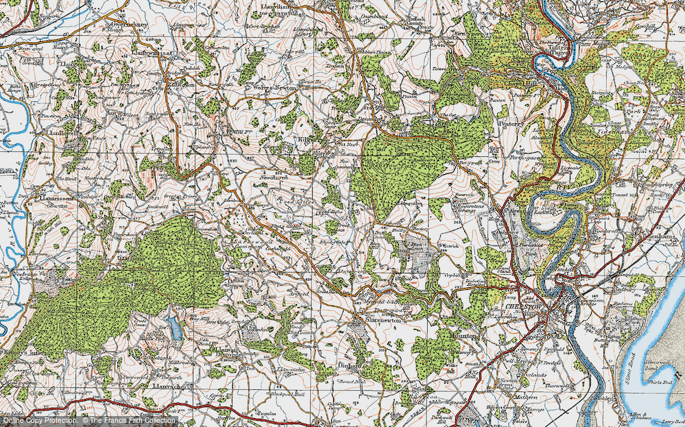 Old Map of Glyn, 1919 in 1919