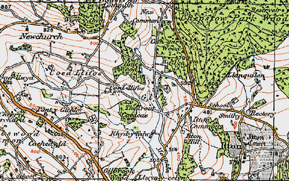 Old map of Glyn in 1919