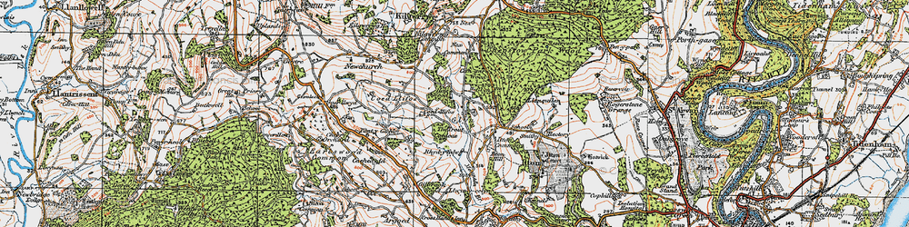 Old map of Glyn in 1919