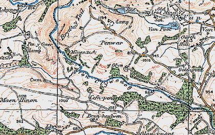 Old map of Bryntail in 1921