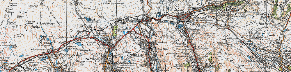 Old map of Glyncoed in 1919