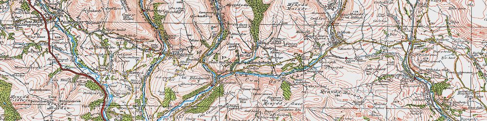 Old map of Glynllan in 1922