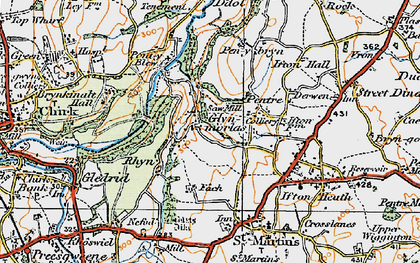 Old map of Glynmorlas in 1921