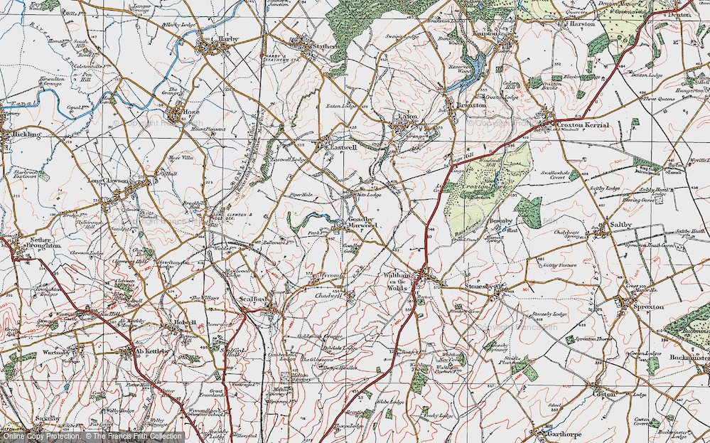 Old Map of Goadby Marwood, 1921 in 1921
