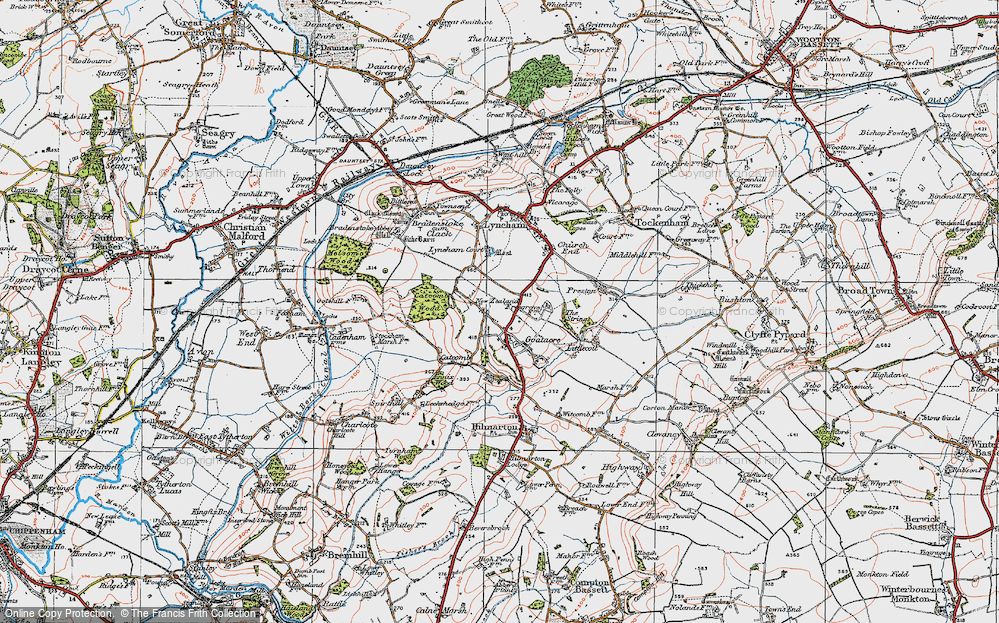 Old Map of Goatacre, 1919 in 1919