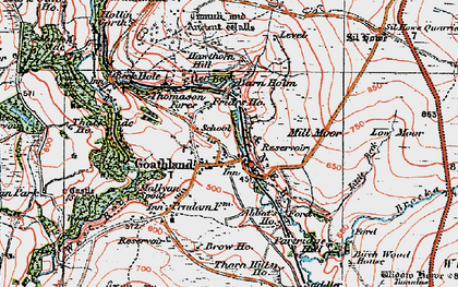 Old map of Abbot's Ho in 1925