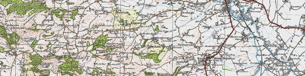 Old map of Goathurst in 1919
