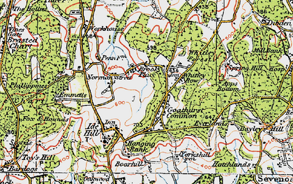 Old map of Goathurst Common in 1920