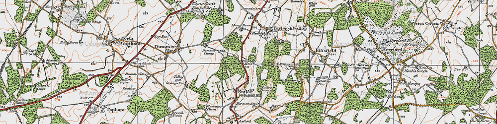 Old map of Gobley Hole in 1919