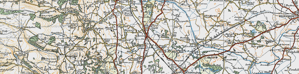 Old map of Gobowen in 1921