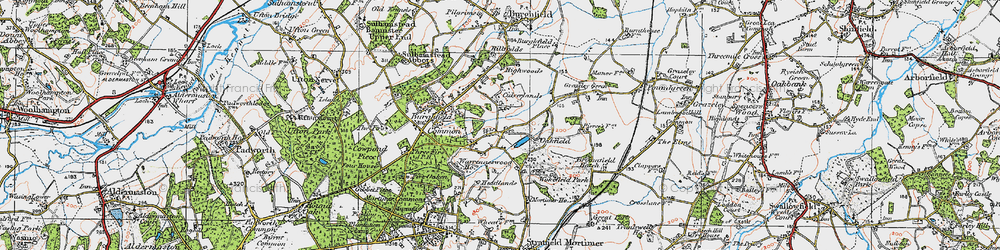 Old map of Goddard's Green in 1919