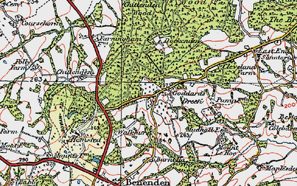 Old map of Goddard's Green in 1921