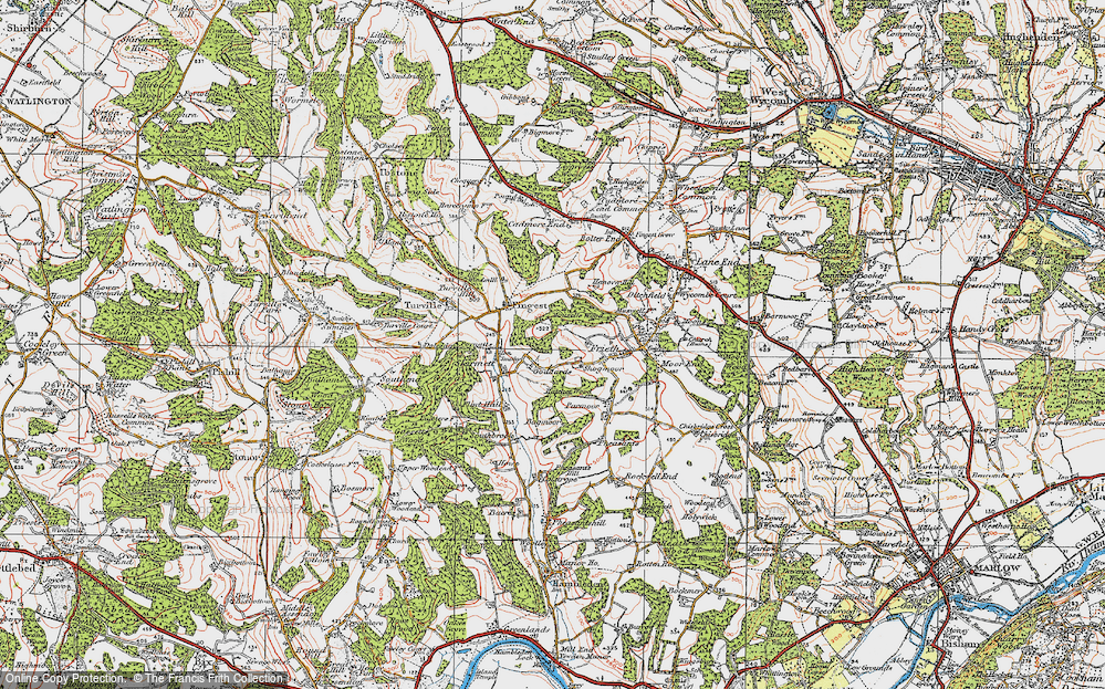 Old Map of Goddards, 1919 in 1919