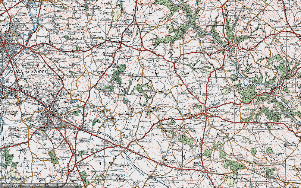 Old Map of Godleybrook, 1921 in 1921