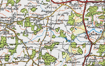 Old map of Breens Cottages in 1920