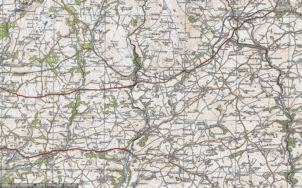 Old Map of Godwell, 1919 in 1919